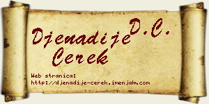 Đenadije Čerek vizit kartica